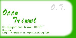 otto trimml business card